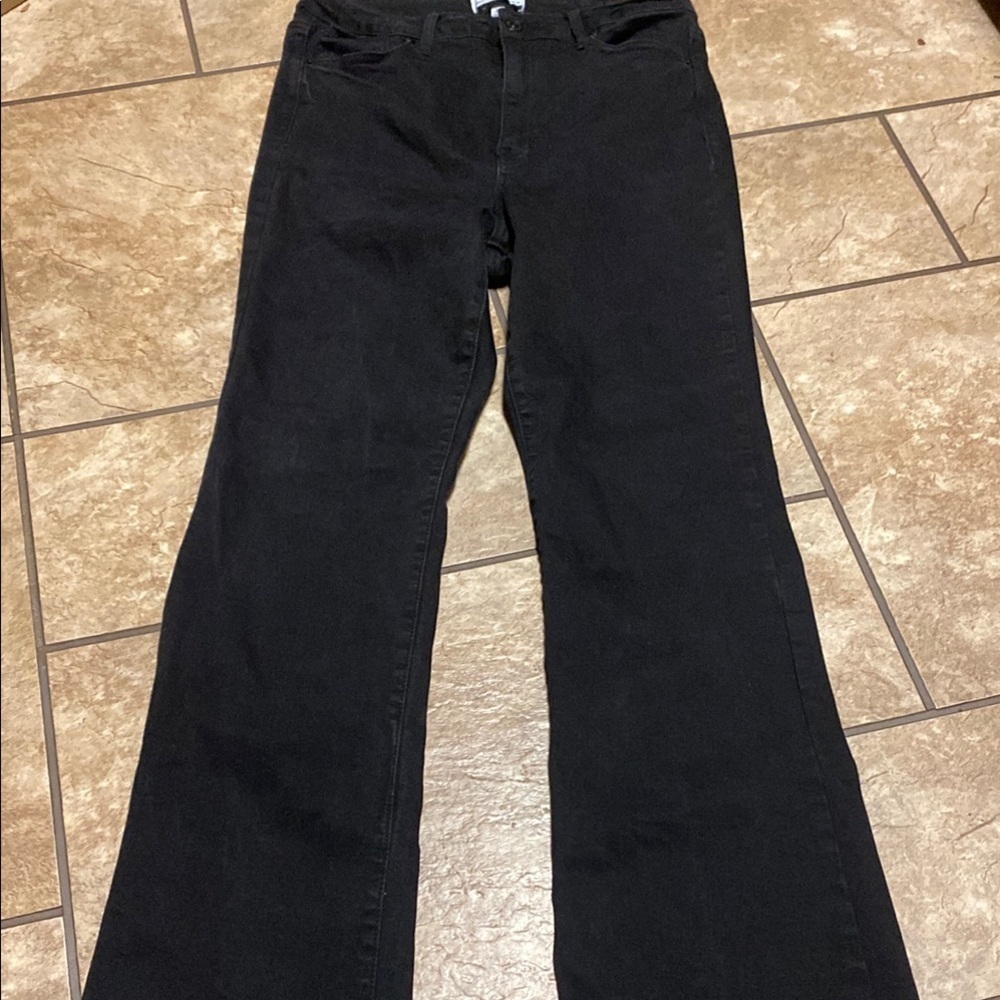 Wax Jean Black Flare Size 14 Sustainable Wide Leg Jeans